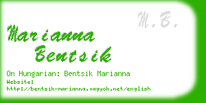 marianna bentsik business card